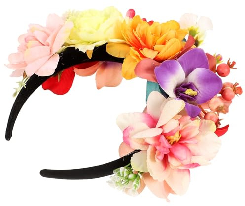 GALPADA Blumenkrone Stirnband mit Kunstblumen Blumengirlande Haarschmuck für Damen und Mädchen Party und Hochzeitskopfschmuck Zufällige Farbe Zufällige Farbe
