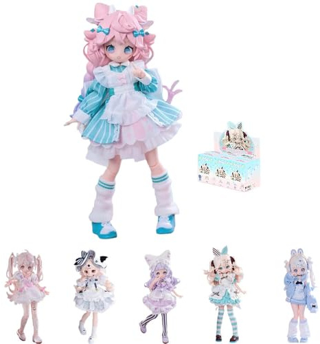 niannyyhouse BJD Blind Box Figuren, Sugary Girls Serie, 18 cm, 1/8 MJD Ball Jointed Doll, Sammel-Actionfigur (6 Stück)