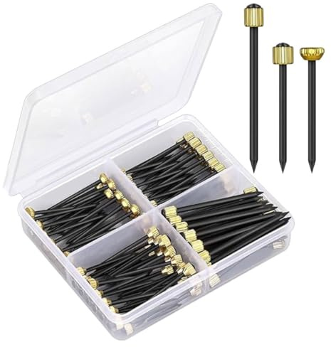 HYTROVE 90 Chiodi da Parete in Acciaio Nero e Ottone per Appendere Quadri, Piccoli Chiodi per Cartongesso con Alta Resistenza per Decorazioni Murali in Casa, Ufficio e Gallerie