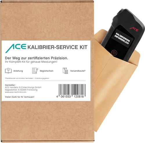 ACE alkoholtestare kalibrering – komplett service inklusive fram- och returfraktsedel – professionell laboratoriekontroll