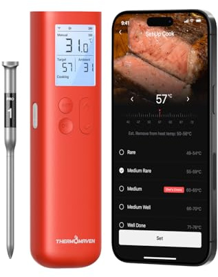 ThermoMaven G1 Termómetro para Carne Inalámbrico con Pantalla Inteligente