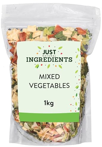 JustIngredients Essentials Mixed Vegetables 1kg Dried Veg for Soups & Stews