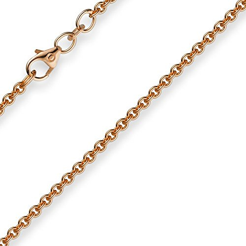 2,3mm Rund-Ankerkette Kette Collier 585 Gold Rotgold Goldkette 40cm Damen