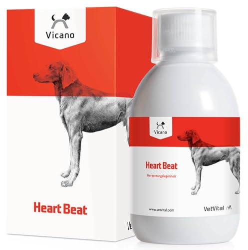 VetVital Vicano Heartbeat | 250 ml | Ergänzungsfuttermittel für Hunde | Mit Weißdorn & Ginseng