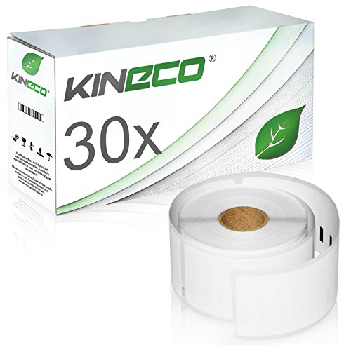 30 Große Versand-Etiketten Rollen kompatibel mit Dymo 99012 für Dymo LabelWriter 450 Twin Turbo, Labelwriter 400 Twin Turbo, 310, 320, 330 Series Turbo, SE450 - je 260 Etiketten (7800) 36x89mm