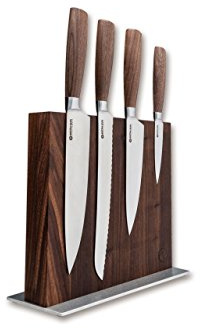 Böker Manufaktur Style Set Messer-Block&Messer, Holz, Braun, 24.5 x 10 x 25 cm, 5-Einheiten