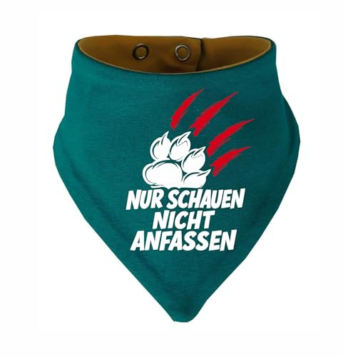 Kleiner Fratz Hunde Wende- Halstuch Multicolor (Fb: petrol-gelb) (Gr.1 - HU 27-30 cm) Nur schauen nicht anfassen