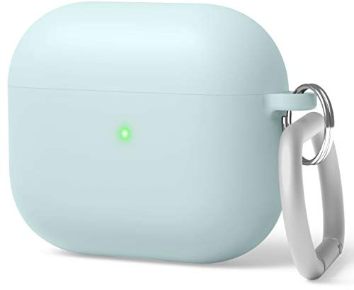 elago Cover Liquid Hybrid con Portachiavi per AirPods 3 | Protezione con Struttura a Triplo Strato (Verde Menta)