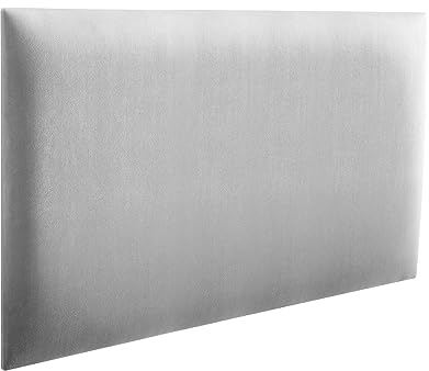 RAVIO Wandpaneele gepolstert | 3D Wandverkleidung mit Schaumstoff | Wandkissen als Kopfteil für Bett | Wanddekoration für Schlafzimmer, Kinderzimmer, Büro, Diele | (Hellgrau, 50x30 cm)
