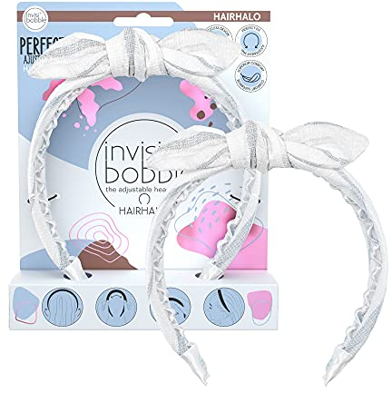 Invisibobble Hairhalo Midsommar Love Haarreif I 1x verstellbarer Haarreifen Weiß Schleife Mädchen & Damen I haarschonend & bequem I Limited Collection Nordic Breeze