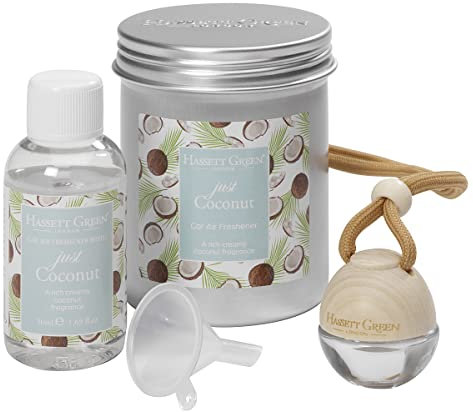 Hassett Green London Car Air Freshener & Refill Kit (Just Coconut)
