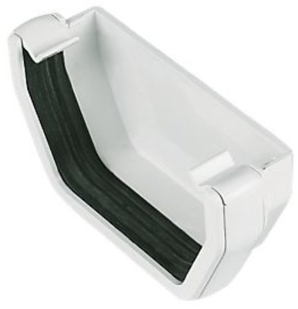 Marshall Tufflex White Square Guttering and Downpipe - Gutter and Pipe Fittings - Guttering External Stop End