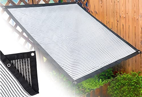 GZGLZDQ 75% Gewächshaus Schattiernetz, Doppelseitige Terrasse Balkonbespannung, Reflektierende Alufolie Schattiernetz mit Ösen, für Tomatenhaus, Hochbeet Abdeckung, Auto Thermohauben