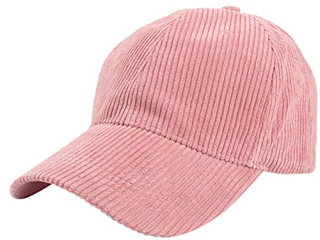 PAIDAXING Basecap Damen Herren Cord Baseball Cap Waschbar Hut Atmungsaktiv Sonnenhut Sonnenschutz Unisex Kappe Schirmmütze Einheitsgröße Baseballkappe (Pink, One Size)