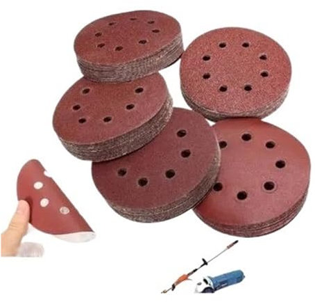 Discos de lijado de 100 Uds., 125mm, papel de lija con bucle de gancho de 8 orificios, papel de lija de grano 800-1000, disco de lijado, herramientas de pulido abrasivas ( Size : Grit 800-100pcs )
