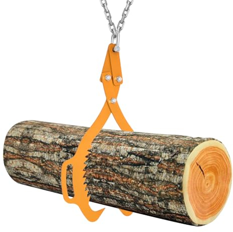 YISSALE Pinza per sollevamento tronchi d'albero, pinza per traino, gancio per artigli Heavy Duty Grapple Timber Claw, sollevamento del legno, può essere utilizzato per afferrare tronchi e tronchi (21