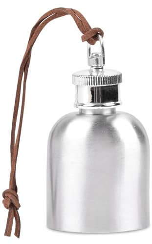 Tycoonest Mini Hip Flask 1oz, Round Stainless Steel Flask for Men and Women, Small Portable Pocket Whisky Bottle Silver for Outdoor Party Camping