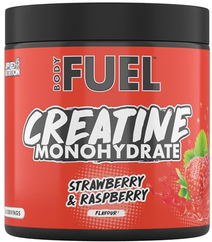 Applied Nutrition BodyFuel Creatine Monohydrate Powder, Increases High-Intensity Physical Performance, Strawberry & Raspberry (300g - 60 Servings)