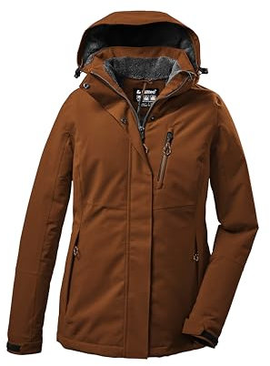 killtec Damen Funktionsjacke/Outdoorjacke mit abzippbarer Kapuze KOW 140 WMN JCKT, zimt, 48, 37411-000