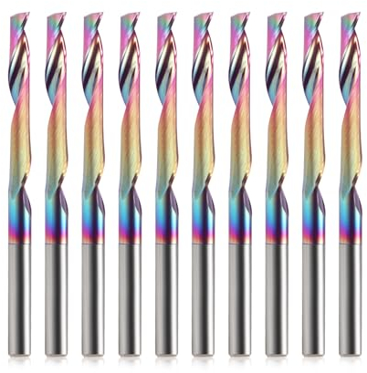 Fraise CNC, fraise CNC VHM pour aluminium avec tige de 3,175 mm x longueur de coupe 22 mm, DLC revêtement