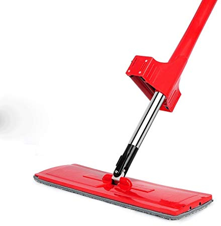WADRBSW Balai Plat en Microfibre Propre, essorage Automatique Mains Libres, Acier Inoxydable télescopique à 180 degrés to Pursue Happiness
