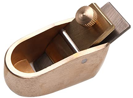 Taglierina Piana in Ottone con Suola Curva con Lame in Acciaio per la Realizzazione di Strumenti in Legno per Violino, Viola e Violoncello