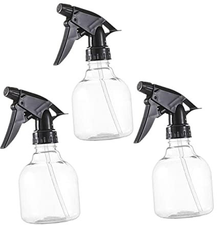 BELLIFFY 3pcs Hair Salon Cleaning Spray Bottles Continuous Mist Sprayer Pp Material Refillable for Garden Travel