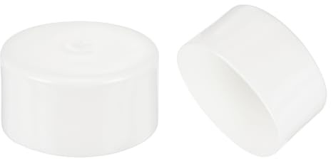 sourcing map 5pcs 100mm(4) Rubber End Caps, Round Vinyl Plug Insert Plastic End Caps for Tubing, Fence, Pipe Post, Furniture, Railing, White