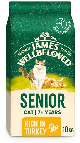 James Wellbeloved Cat Senior Hypoallergenic Dry Food Turkey 10 kg