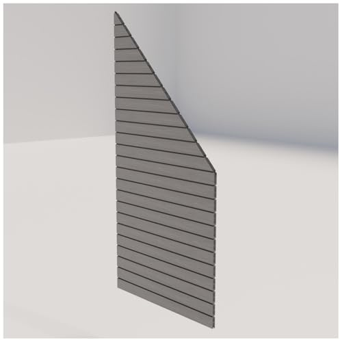 HORI Rhombus-Style WPC Sichtschutz Schräg - Stecksystem - Zaun - Garten - Gartenzaun - Lamellenzaun - Windschutz - Zaunelemente Farbe Graubeige