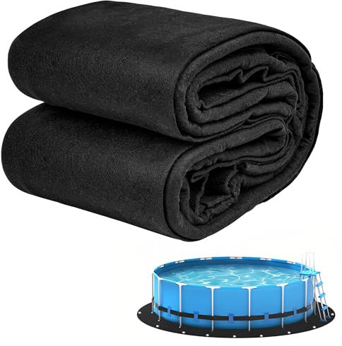YVVZHOU PANN 300G/M² Thicker Round Pool Pads for Above Ground Pool, Under Pool Pad Round, Above Ground Pool Liners Round with Metal Grommets, Under Pool Mats to Prevent Punctures Pool Tarp