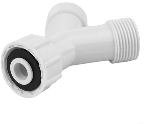 Gdfnmogo Plastic Y Tee Connector Adapter Double Inlet Junction Split Water Supply Hose Splitter For Washing Machine Dishwasher With Rubber Seal 81mm