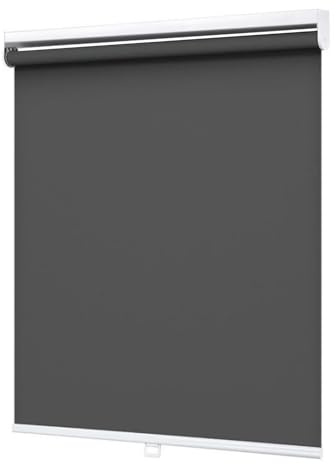tow000ack Schnurlose Rollos,Springrollo,Dunkelgraue Polyester Verdunkelungsrollos,Fenster Rollos für Innen,Hitzeschutz Sichtschutz Jalousien für Zuhause,Anpassbar,Breite x Höhe (90cm x 140cm)