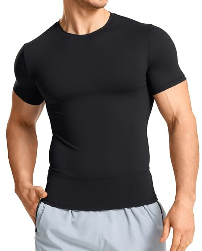 Nebility Shapewear - Maglietta a Compressione da Uomo, Elasticizzata, per la Pancia, per la Vita, Nero, 3XL (IT, Testo, M, Regular, Regular, Nero)