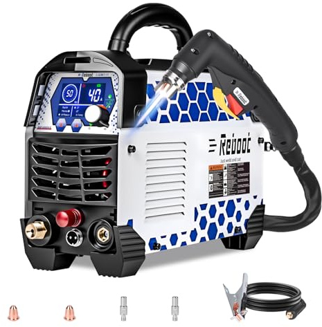 Reboot 40A Non-HF Plasma Cutter, 230V IGBT, 12mm Clean Cut, 2T/4T, Non-Contact Arc for Rusty Metal, Auto Repair & DIY
