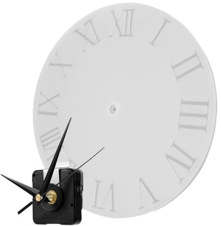 Housoutil Silikonform Uhr, DIY Epoxidharz Formen Für Uhr, Harzformen Mit Römischen Ziffern Inkl Uhrwerk Für Wohn Büro Kinderzimmerdekoration Handwerk