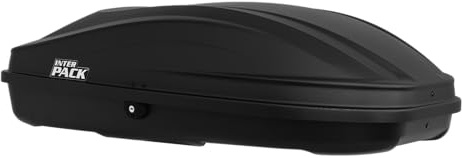 Inter Pack Box da Tetto Stella 370 Nero Opaco da 240 Litri, Portapacchi Auto Compatto con Carico Fino a 50 kg, Sistema Flexi Fit e Chiusura Centralizzata per Berline