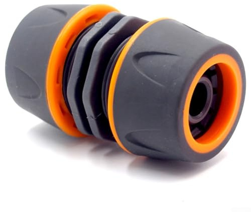 Adattatore connettore di prolunga per tubo da giardino da 1,27 cm, con guscio in ABS e gomma TPR per tubo dell'acqua in PVC da 12 mm, lavaggio auto e irrigazione del prato