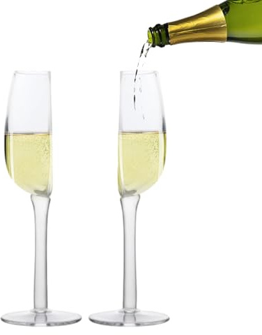 Generico Bicchiere da vino rosso in - Bicchiere da vino in 2 pezzi, sottile, superficie lucida e lucida, forma equilibrata con base stabile | Set di bicchieri per la degustazione di vini,