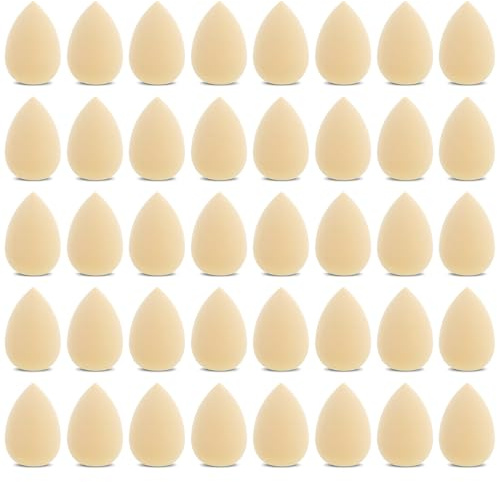 Gjinxi 40 Stück Mini Makeup Sponge, Make-up Schwamm kleine Mixer Foundation Cosmetic Puffs für Puder Creme Ausbesserungen Kosmetik Schwämmchen