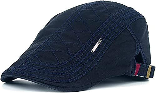 Kuyou Sportmössa Newsboy platt keps Gatsby skärmmössa keps, marinblå, En Storlek