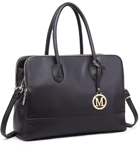 Miss Lulu Aktentasche Handtasche 13 Zoll Laptoptasche Arbeitstasche Schultertasche Messenger Bag Retro Elegant Damen