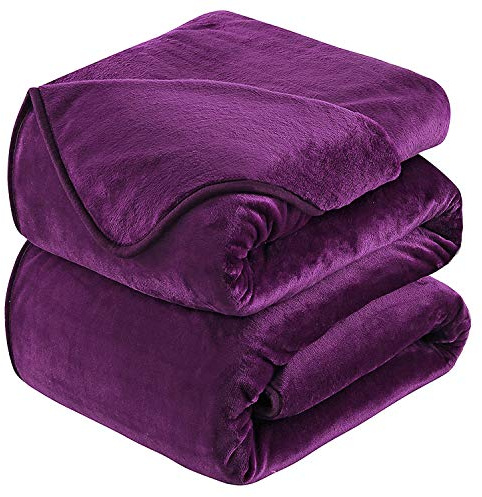 HOZY Kuscheldecke 150x200cm Violett, Fleece Decke Sofa Decke, Warme Bettdecke Fleecedecke Couch Decken Flauschige Decke, Tagesdecke Sofaüberwurf Hundedecke Sofadecke Couchdecke flauschig