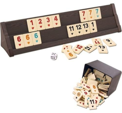 STAR V.I.P Holz Wooden Rummy Set VIP Okey mit Melamin Steine AHSAP Okey TAKIMI