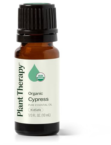 Plant Therapy Organic Cypress Essential Oil 10 mL (1/3 oz), 100% Pure, Undiluted, Natural Aromatherapy for Congestion Relief and Clear Skin