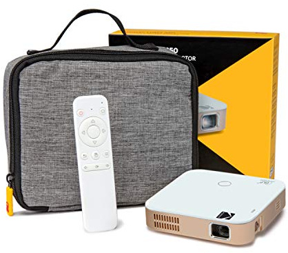 KODAK Luma 350 Portable Smart Projector | Powerful 4K Compatible Ultra HD Rechargeable Video Projector Android 6.0 with Soft Case