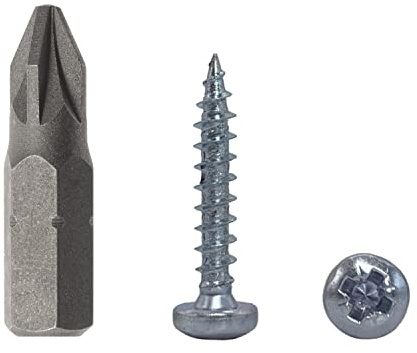 (Pack of 100 pcs) DIN 7981 Zinc Plated Steel 3.5 x 20 mm Wood Screws, Chipboard Screws with Pan Head, Universal Pozi-Drive Screw, PZ Fully Threaded (100, 3.5 x 20 mm)