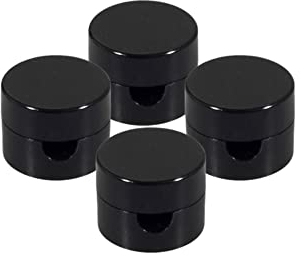 HALOTEC | Pack 4 Fermacavi da Parete per Cavo Tessile | Colore Nero | Fermacavi da Parete o Soffitto | Sicurezza e Fissaggio | Decorazione per Cavi Elettrici di Lampade