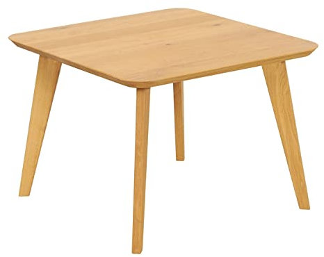 Home4You Couchtisch - Braun - Wildeichenholz massiv geölt - 65 x 65 cm