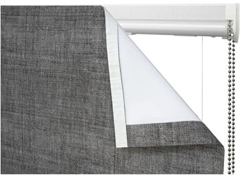 90cm PVC Roman Blind Cassette Header Rail with Chrome Chain, Brackets & Fixings